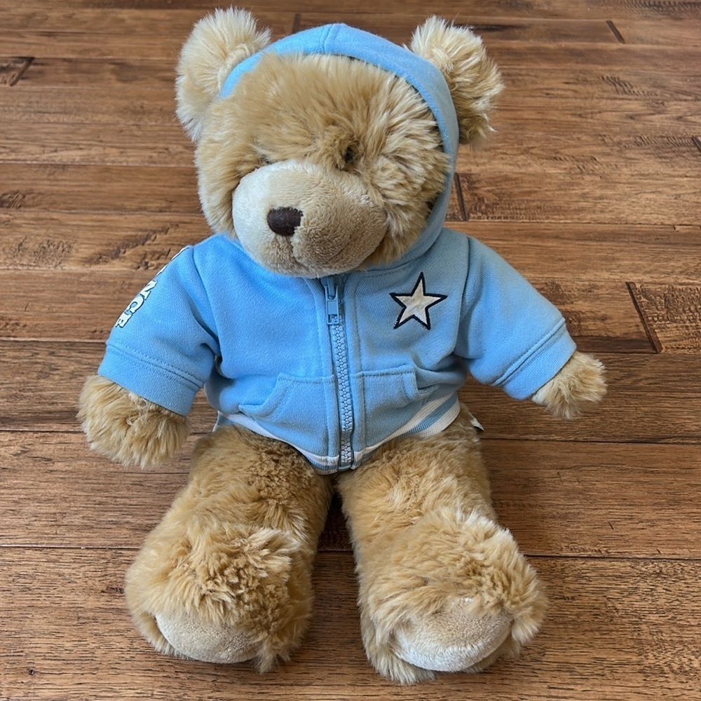 Build A Bear Teddy Bear Dance Team Hoody Sweatshirt Blue Athletic Collectible